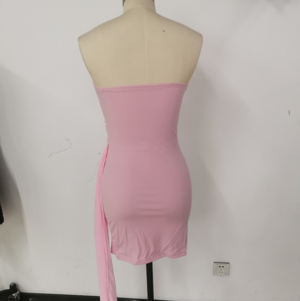 Pink Strapless Dress - Picture 2 of 5